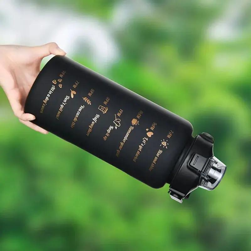 Set of 3 Large Capacity Water Flask Leakproof Frosted Beverage Bottle_7