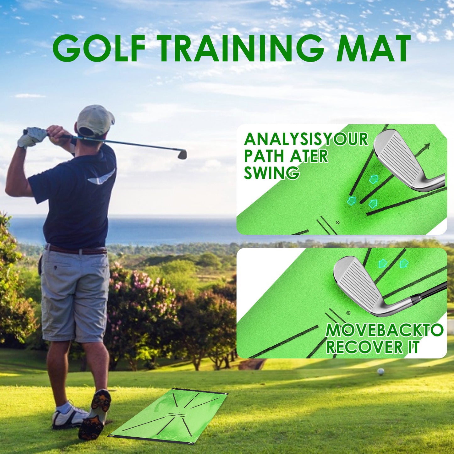 Golf Swing Hitting Mat Family Indoor Mat Thickening Practice Mat - The Luxe Glow