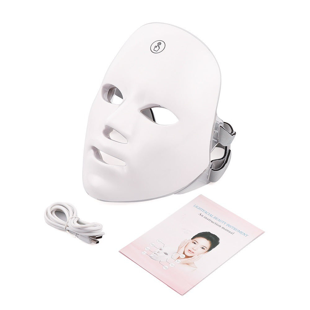 USB Rechargeable Manual Touch Test LED Mask Colorful Photon Skin Rejuvenation Beauty Facial Mask eprolo