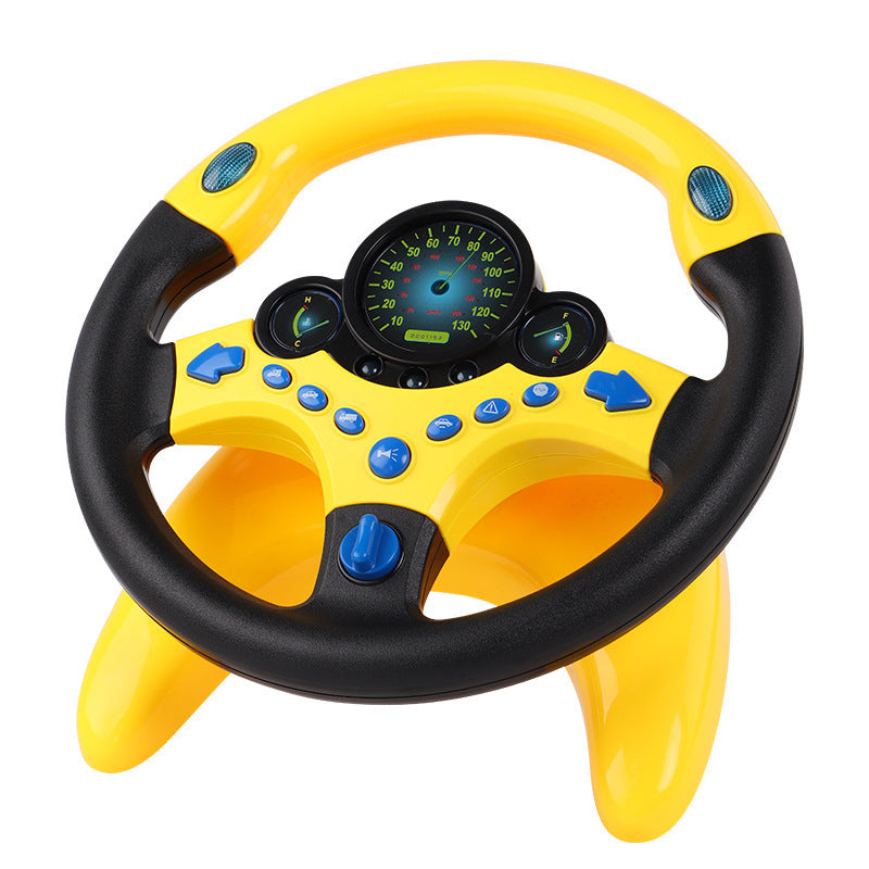 Eletric Simulation Steering Wheel Toy with Light Sound Kids Early Education Toy - The Luxe Glow