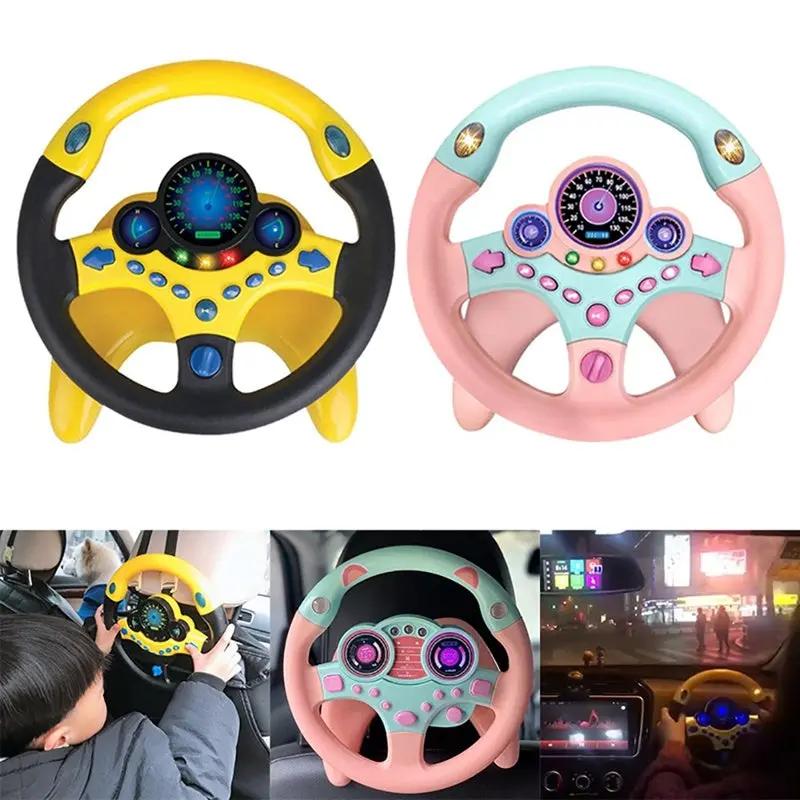 Eletric Simulation Steering Wheel Toy with Light Sound Kids Early Education Toy The Luxe Glow