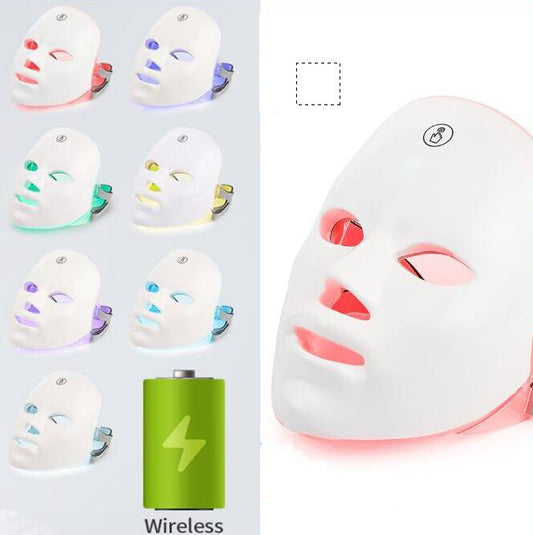USB Rechargeable Manual Touch Test LED Mask Colorful Photon Skin Rejuvenation Beauty  Facial Mask eprolo