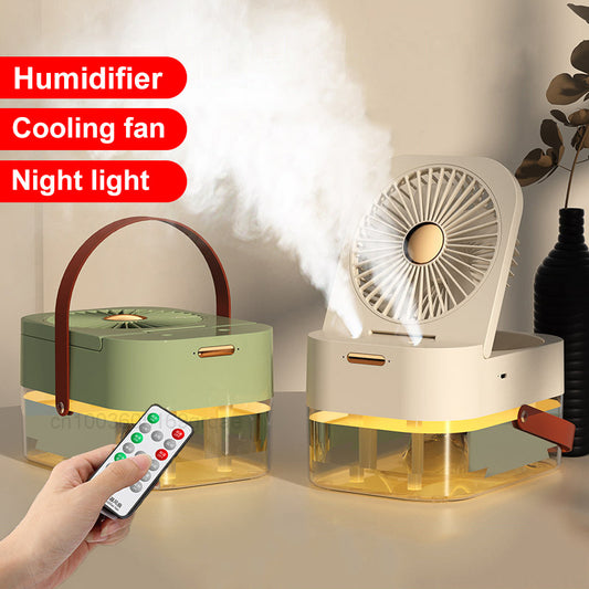 Desktop Fan With Night Light For Summer - The Luxe Glow 