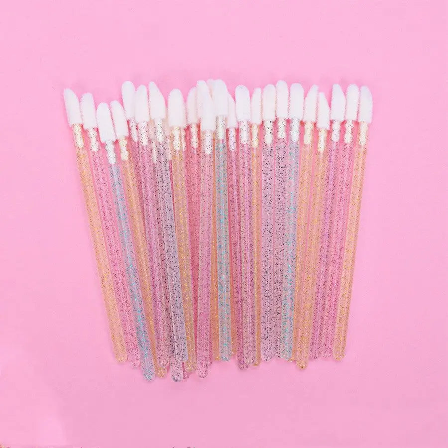 Crystal rod lip brush red brush lip gloss brush - The Luxe Glow 