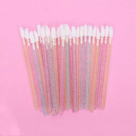 Crystal rod lip brush red brush lip gloss brush - The Luxe Glow 