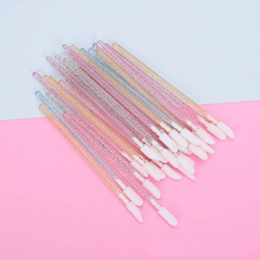Crystal rod lip brush red brush lip gloss brush - The Luxe Glow 