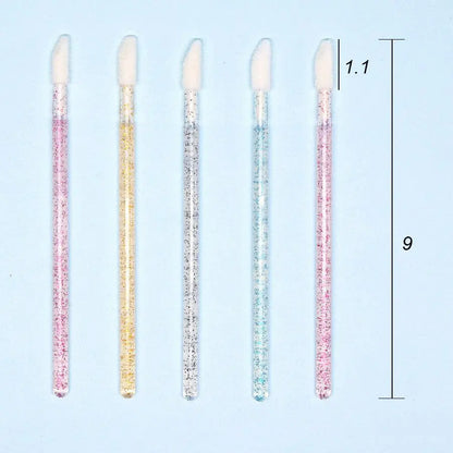 Crystal rod lip brush red brush lip gloss brush - The Luxe Glow 