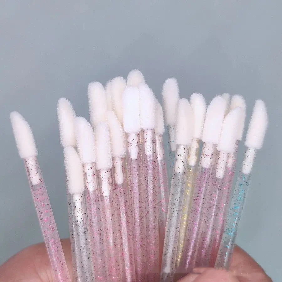 Crystal rod lip brush red brush lip gloss brush - The Luxe Glow 