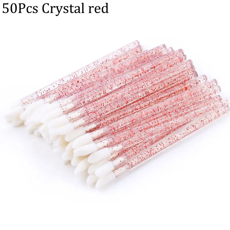 Crystal rod lip brush red brush lip gloss brush - The Luxe Glow 