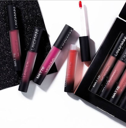 Matte Lipstick Waterproof Long-lasting Velvet Lipstick Set - The Luxe Glow 