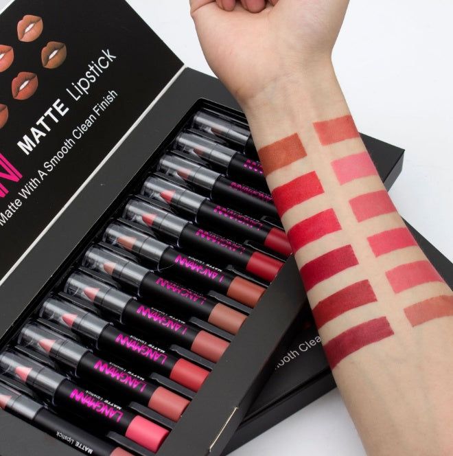 Matte Lipstick Waterproof Long-lasting Velvet Lipstick Set - The Luxe Glow 