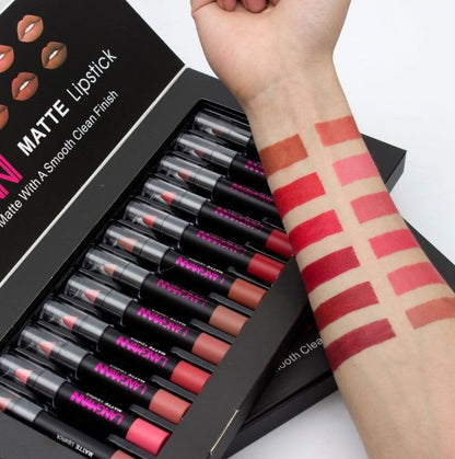 Matte Lipstick Waterproof Long-lasting Velvet Lipstick Set - The Luxe Glow 