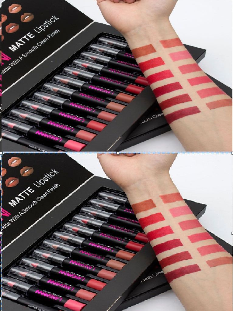 Matte Lipstick Waterproof Long-lasting Velvet Lipstick Set - The Luxe Glow 