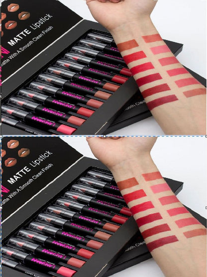 Matte Lipstick Waterproof Long-lasting Velvet Lipstick Set - The Luxe Glow 