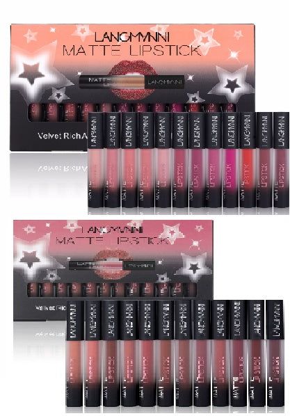 Matte Lipstick Waterproof Long-lasting Velvet Lipstick Set - The Luxe Glow 