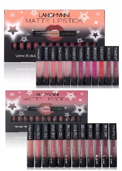 Matte Lipstick Waterproof Long-lasting Velvet Lipstick Set - The Luxe Glow 